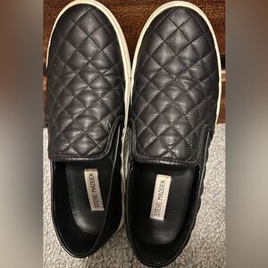 Steve Madden Quilted Black Men's Loafers
